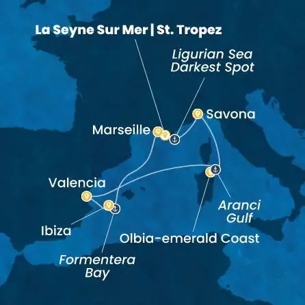 Route 7 Nächte - Frankreich,  Italien,  Spanien,  Balearen (Spanien)