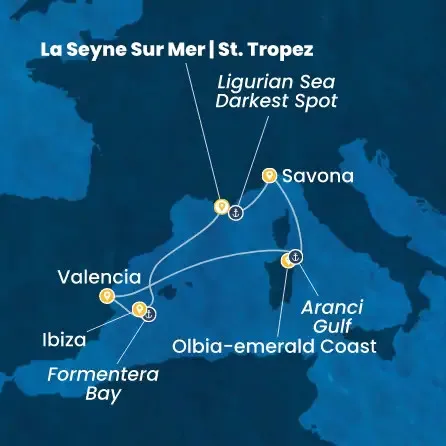 Route 7 Nächte - Frankreich,  Italien,  Spanien,  Balearen (Spanien)
