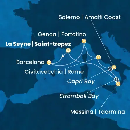 Route 7 Nächte - Frankreich,  Spanien,  Italien