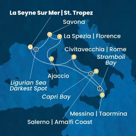 Route 8 Nächte - Frankreich,  Italien,  Korsika (Frankreich)