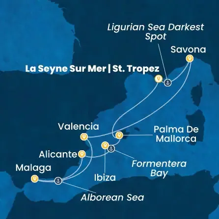Route 9 Nächte - Frankreich,  Italien,  Spanien,  Balearen (Spanien)