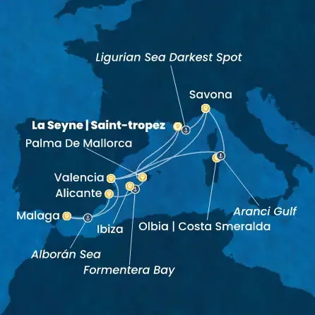 Route 14 Nächte Frankreich, Italien, Spanien, Balearen (Spanien)