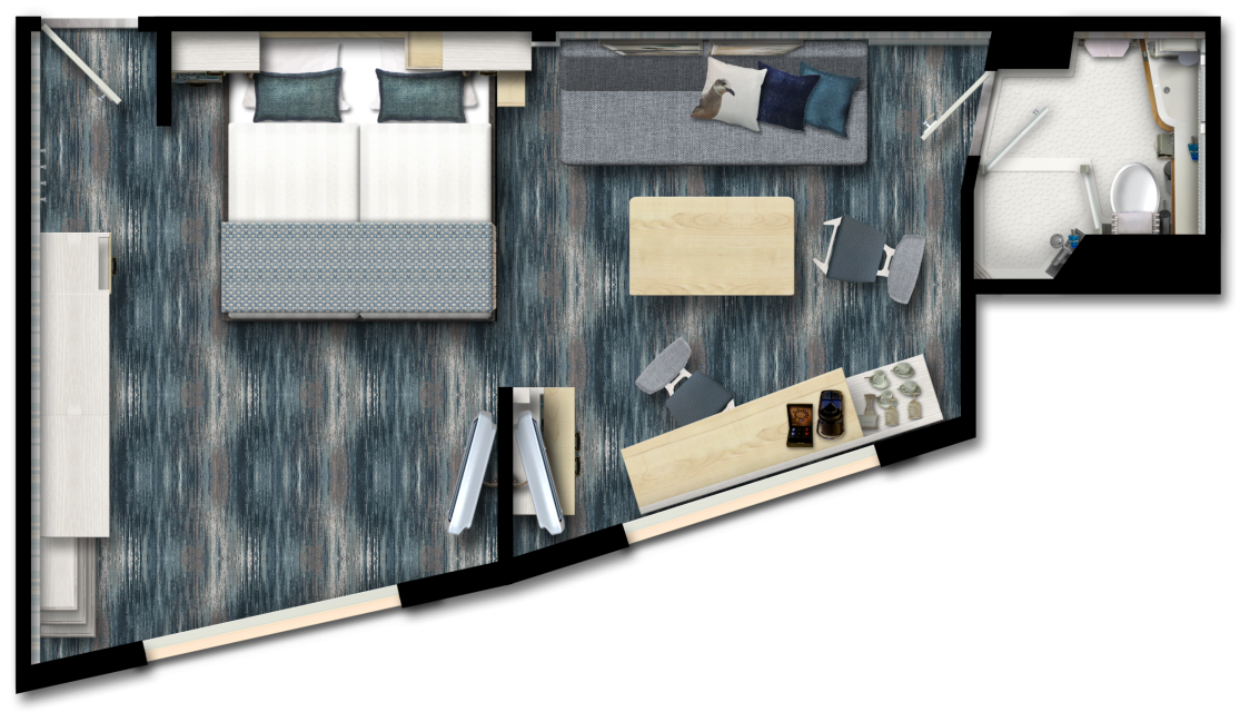Deckplan Mein Schiff 1 – Familienkabine Außen