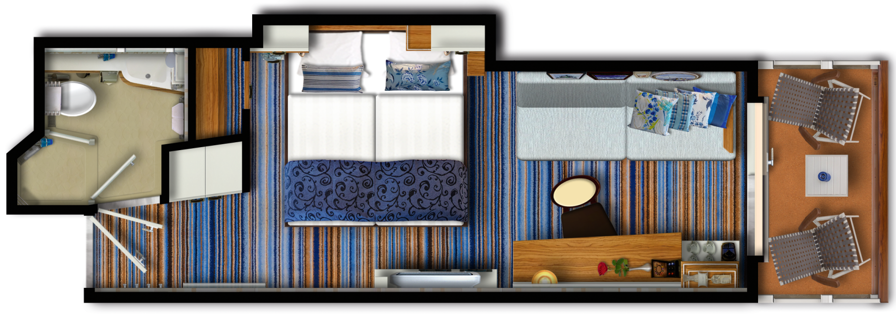 Deckplan Mein Schiff 3 – Balkonkabine