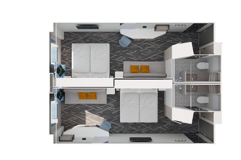 Deckplan Mein Schiff Flow – Außenkabine