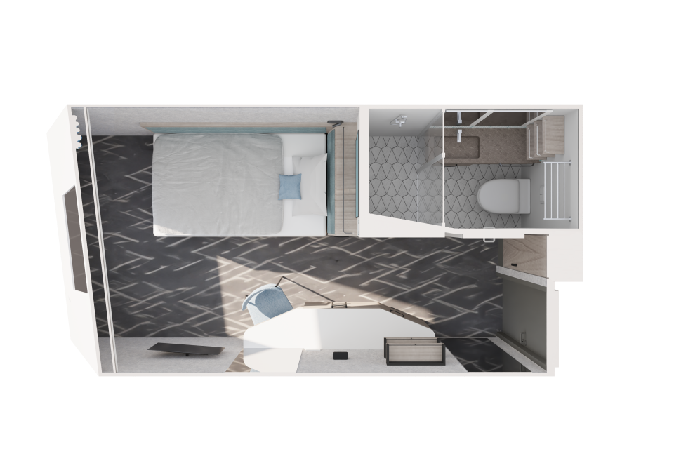 Deckplan Mein Schiff Flow – Einzelkabine Außen