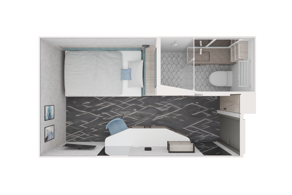 Deckplan Mein Schiff Flow – Einzelkabine Innen