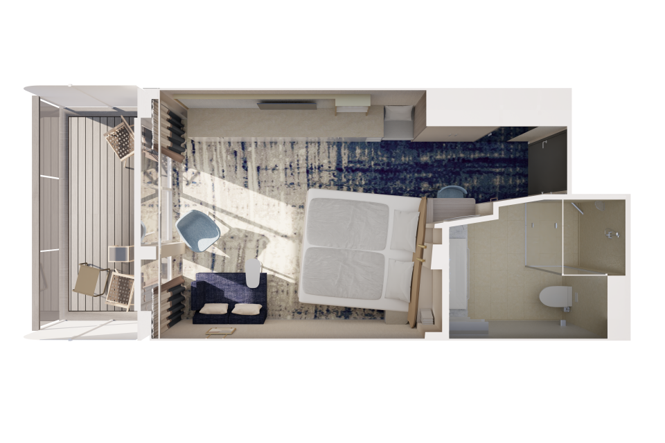 Deckplan Mein Schiff Flow – Junior Suite Balkon