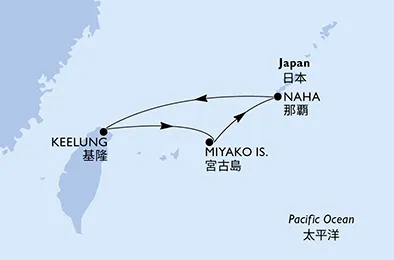 Route 4 Nächte Asien ab/bis Naha/Okinawa