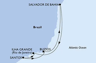 Route 6 Nächte Südamerika ab/bis Salvador
