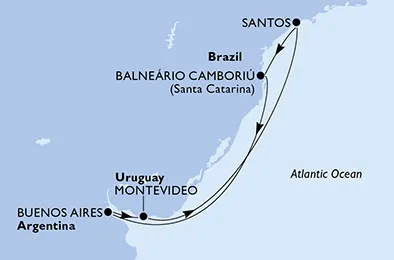 Route 7 Nächte Südamerika ab/bis Buenos Aires