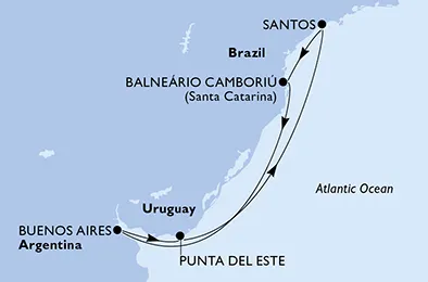 Route 7 Nächte Südamerika ab/bis Buenos Aires