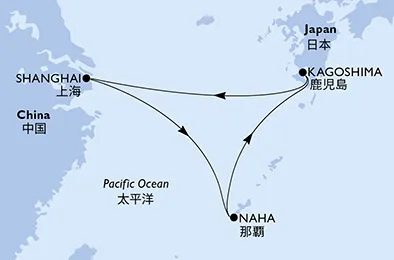 Route 5 Nächte Asien ab/bis Shanghai