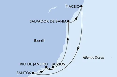 Route 8 Nächte Südamerika ab/bis Salvador