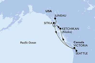 Route 7 Nächte Alaska ab/bis Seattle