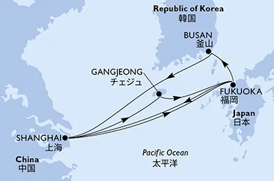 Route 9 Nächte Asien ab/bis Shanghai