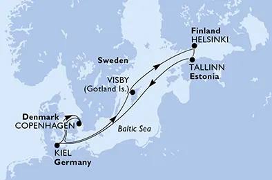 Route 7 Nächte Nordeuropa ab/bis Kopenhagen
