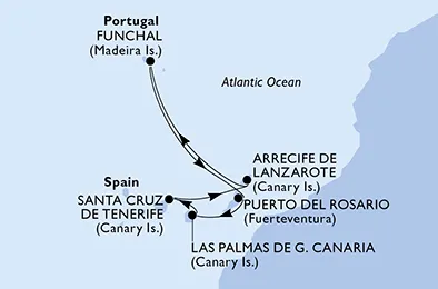 Route 6 Nächte Kanaren ab/bis Las Palmas/Gran Canaria