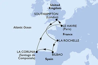 Route 7 Nächte Nordeuropa ab/bis Southampton
