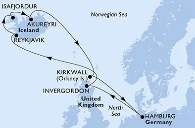 Route 11 Nächte Nordeuropa ab/bis Hamburg