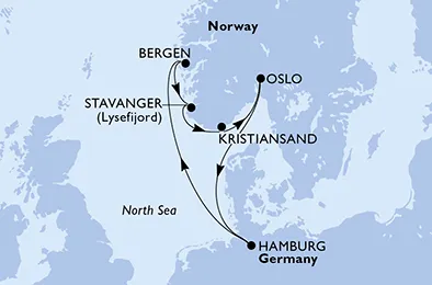 Route 7 Nächte Nordeuropa ab/bis Hamburg