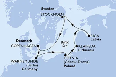 Route 7 Nächte Nordeuropa ab/bis Kopenhagen