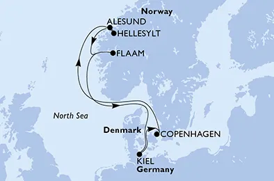 Route 7 Nächte Nordeuropa ab/bis Kiel