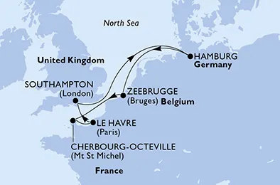 Route 7 Nächte Nordeuropa ab/bis Hamburg