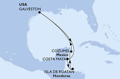 Route 7 Nächte Karibik ab/bis Galveston