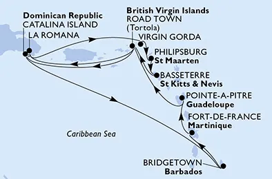 Route 14 Nächte Karibik ab/bis Fort De France
