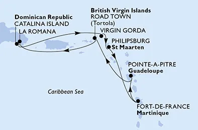 Route 7 Nächte Karibik ab/bis Fort De France