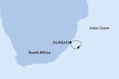 Route 2 Nächte Afrika ab/bis Durban