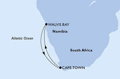 Route 5 Nächte Afrika ab/bis Kapstadt