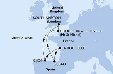 Route 7 Nächte Nordeuropa ab/bis Southampton
