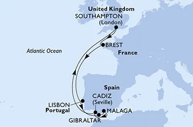 Route 9 Nächte Nordeuropa ab/bis Southampton