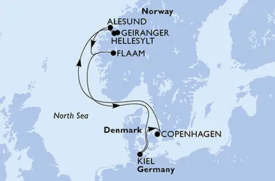 Route 7 Nächte Nordeuropa ab/bis Kiel