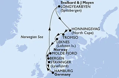 Route 14 Nächte Nordeuropa ab/bis Hamburg