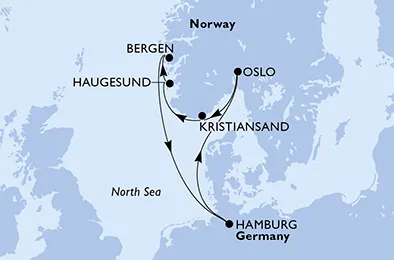 Route 7 Nächte Nordeuropa ab/bis Hamburg