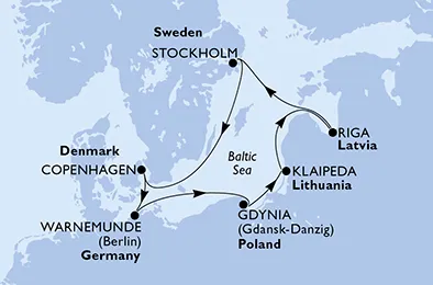 Route 7 Nächte Nordeuropa ab/bis Kopenhagen