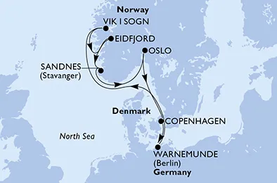 Route 7 Nächte Nordeuropa ab/bis Kopenhagen