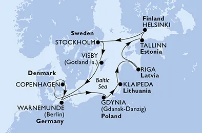 Route 11 Nächte Nordeuropa ab/bis Kopenhagen
