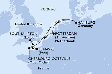 Route 7 Nächte Nordeuropa ab/bis Rotterdam