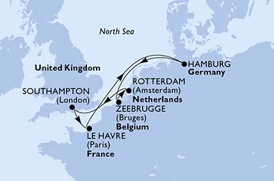 Route 7 Nächte Nordeuropa ab/bis Hamburg