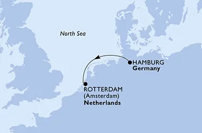 Route 2 Nächte Nordeuropa ab Hamburg bis Rotterdam
