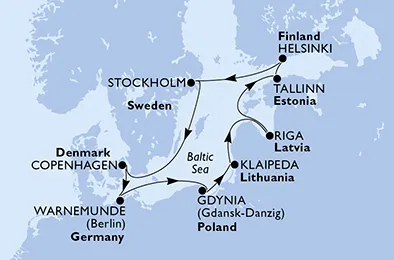 Route 10 Nächte Nordeuropa ab/bis Kopenhagen