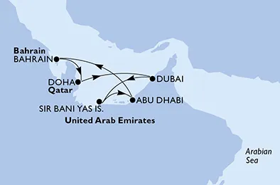 Route 7 Nächte Orient ab/bis Doha