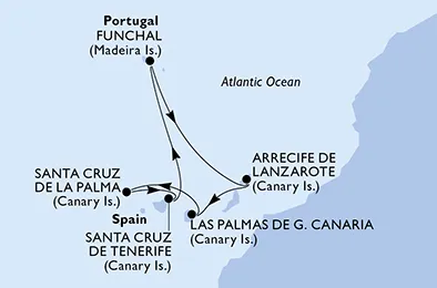 Route 7 Nächte Kanaren ab/bis Las Palmas/Gran Canaria