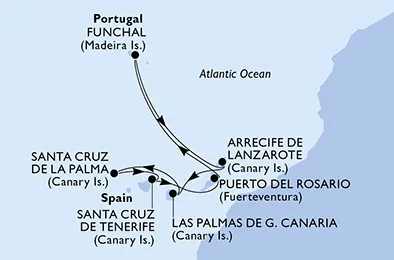 Route 7 Nächte Kanaren ab/bis Las Palmas/Gran Canaria