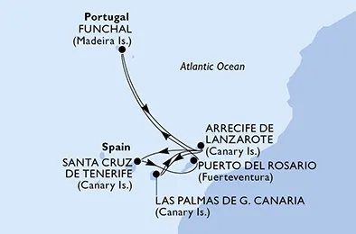 Route 7 Nächte Kanaren ab/bis Las Palmas/Gran Canaria