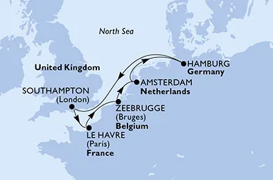 Route 7 Nächte Nordeuropa ab/bis Hamburg